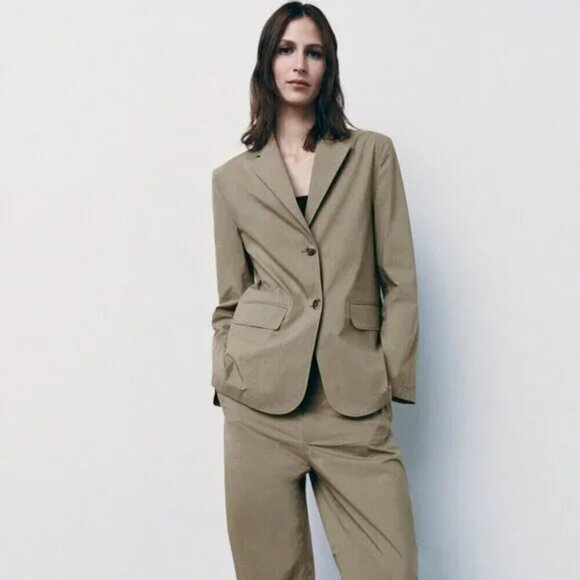 ZARA STRAIGHT CUT POCKET BLAZER - Picture 3 of 5